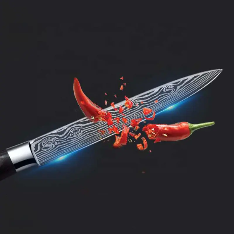 अनुकूलित उपहार बॉक्स तेज उपयोगिता मांस मछली काटने kiritsuke 5.2 "तेज हाथ अंकित महाराज चाकू