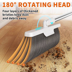 Bahan Tahan Lama New Magic 2 in 1 Set Sapu dan Pengki untuk Dalam Ruangan dengan Bulu Halus Desain Modern Portabel - Product Image 4