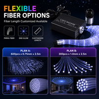 Kit de plafonnier à fibres optiques RVB 25W en gros, contrôlé par application, pour chambre à coucher, toit de voiture, home cinéma