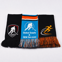 Écharpes de supporters de football pour équipes de ligue, écharpes en jacquard brodées personnalisées, fabricants de foulards tricotés en gros