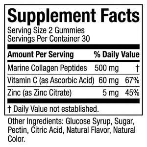 Gummies de collagène marin OEM ODM 500mg, 60 unités, en vrac, marque privée - Product Image 2