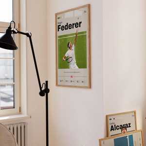 SQ Roger Federer <span class=keywords><strong>affiche</strong></span> <span class=keywords><strong>Tennis</strong></span> Sport toile impression décor à la maison <span class=keywords><strong>Tennis</strong></span> étoile mur Art peinture - Product Image 2