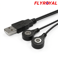 Câble USB OEM de type A vers double connecteur Snap, alimentation 5V, faisceau électrique pour équipement de fitness et de tonification corporelle