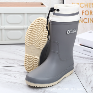 Stivali da donna di base morbidi medi stivali da lavoro leggeri stagione delle piogge per adulti per neve e Rain-CD31 - Product Image 1