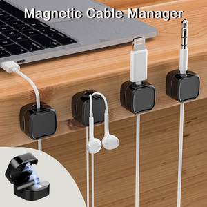 Organizador de Cables Ajustable para Baño, Montado en la Pared, con Adhesivo Fuerte y Clips Magnéticos para la Gestión de Cables - Product Image 2
