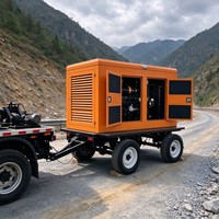 Générateur diesel à châssis ouvert de type remorque, alimentation de secours avec ATS pour usage industriel en usine et atelier
