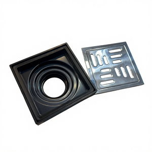 Desagüe de Piso Cuadrado de 4 Pulgadas, Filtro de Acero Inoxidable Anticorrosión, Cubierta de Desagüe para Baño, Diseño Moderno, Acabado Pulido - Product Image 1