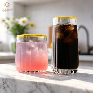 Juego de Vasos de Vidrio de Alta Gama para Agua <span class=keywords><strong>y</strong></span> Bebidas, Vaso Grabado de 330 ml <span class=keywords><strong>y</strong></span> 350 ml, Vasos Highball para Hotel <span class=keywords><strong>y</strong></span> <span class=keywords><strong>Bar</strong></span> - Product Image 5