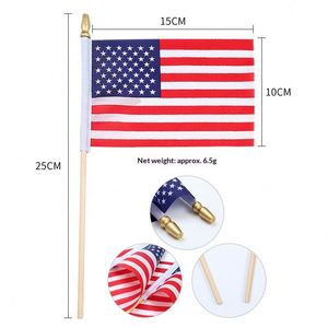 Bandera de Jardín Personalizada con Diseño de Estrellas y Rayas Pequeñas para el Día de la Independencia Americana, Bandera Nacional del Día del Trabajo, Poliéster - Product Image 1