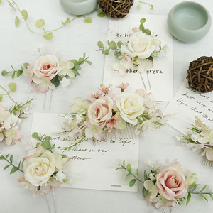 AYOYO OEM nouvelle vente chaude rose fait à la main artistique <span class=keywords><strong>fleur</strong></span> mariée chapeaux vacances voyage accessoires pièce maîtresse <span class=keywords><strong>fleur</strong></span> - Product Image 1