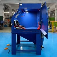 Machine de sablage humide avec raclette, cabine de sablage liquide sans poussière, nettoyeur haute pression, moteur, construction métallique 110V-240V