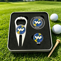 Kit Cadeau de Golf Personnalisable OEM en Gros – Marqueur de Balle, Outil de Réparation de Divots, Jeton de Golf en Métal avec Logo Personnalisé