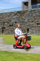 Fauteuil roulant électrique pliable portable, déambulateur, scooter électrique à 4 roues pour personnes âgées, batterie au lithium étanche, moteur 500W