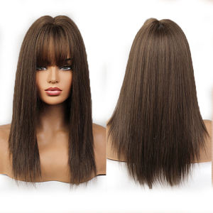 วิกผมยาวตรงสำหรับผู้หญิง,วิกผมคอสเพลย์ทนความร้อนสังเคราะห์วิกบ๊อบโลลิต้า - Product Image 1
