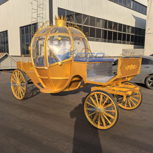 Princess Exclusive Royal Carriage Pumpkin Carriage Sightseeing Carriage Horse <b>Carts</b> for <b>Festival</b> Celebrations and Amusement Park - Product Image 2