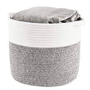 Extra Large Storage Baskets Cotton Rope Basket Woven Baby Laundry Basket With Handle
