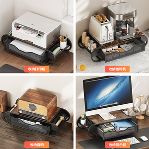 Desktop <b>Organizer</b> Monitor Stand With Storage <b>Shelf</b> For Office Desk Stationery Books Electronics - Product Image 3