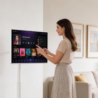Mini Smart TV Android con Pantalla Táctil Giratoria de 21.5/24 Pulgadas, con Batería, Smart TV Portátil de 32 Pulgadas con Ruedas