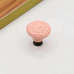 Laci kabinet furnitur bulat kecil kamar tidur anak-anak kenop keramik bunga - Product Image 4