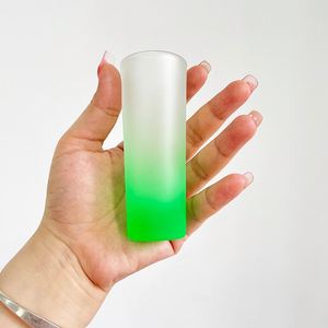 Sublimation 2.5 Oz Ombre Color Blank Shot Glass Whiskey Glasses for Diy Printing - Product Image 2