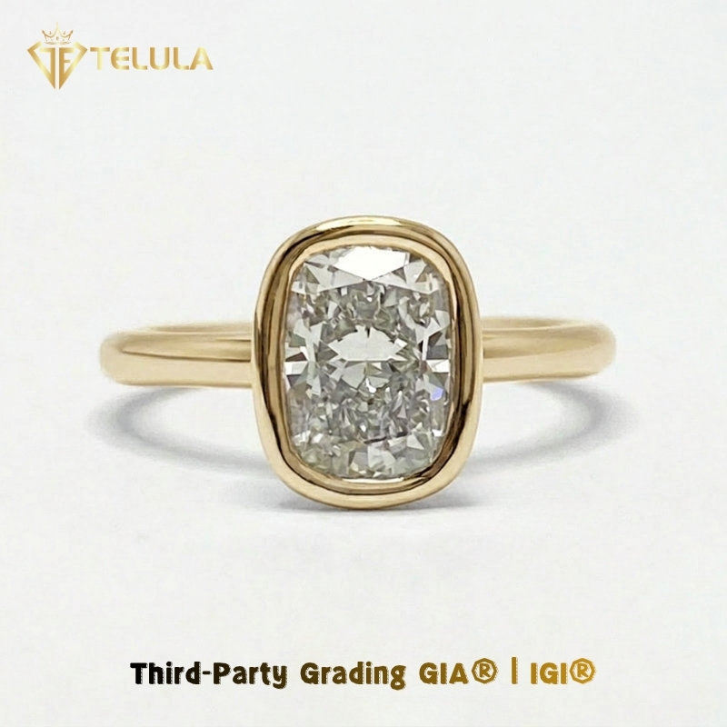 Anello con Diamante Coltivato in Laboratorio