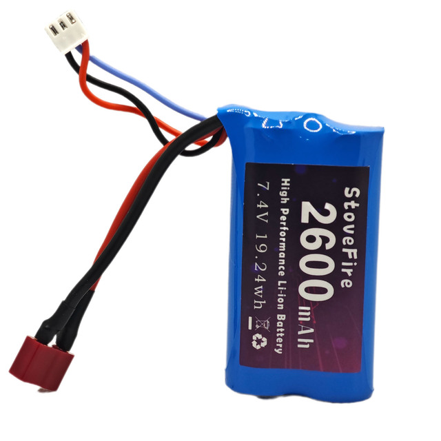 7.4V power large capacity lithium battery pack 18650 Rechargeable T-plug High rate remote control car RC 8.4V fast delivery