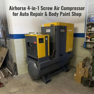 Compresor de Aire de Tornillo Airhorse 7.5KW 10HP 8 bar PM VSD 4 en 1, 39 CFM 116 PSI, Tanque de 300L, CE ASME, <span class=keywords><strong>para</strong></span> Cabina de Pintura en <span class=keywords><strong>Aerosol</strong></span> - Product Image 6