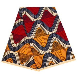 Tissu en polyester ciré africain en gros d'usine, tissu ciré imprimé double face, tissu 100 % polyester pour la décoration intérieure et la confection de vêtements - Product Image 4