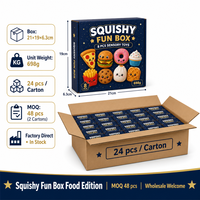 Southpeak Toy Squishy Fun Box Food Edition 8PC Jouets sensoriels à presser Pain Fromage Pomme Patte de chat Glaçon Beurre 21x19cm OEM WS