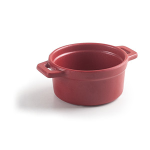 Mini cacerola roja de melamina para hornear, pequeña, para porciones individuales - Product Image 1