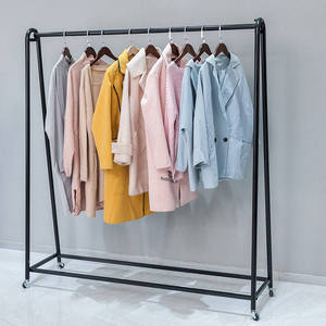 Clothing Store Metal Display Rack Floor Standing <b>Wedding</b> <b>Dress</b> Rack Movable Wheels - Product Image 4