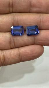 Meilleure qualité Premium Tanzanite Emerald Cut Paire AAAAA Qualité de haute qualité faisant des bijoux Grand prix de gros de Tanzanite en vrac - Product Image 3