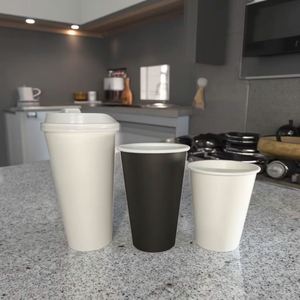 Gobelets en papier PLA personnalisés de haute qualité, fabriqués en usine à Anhui, simple couche, 290 g/m², 18 PE, 12 oz, pour café à emporter, boissons chaudes et froides - Product Image 5