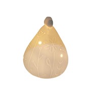 Décoration de jardin led lumineuse Figurines de poule en céramique blanche poule en porcelaine
