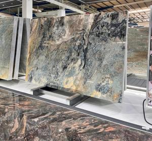 Marbre bleu pierre de luxe, grande dalle, design moderne pour les comptoirs de salle de bain d'hôtel, les murs, les sols - Product Image 4