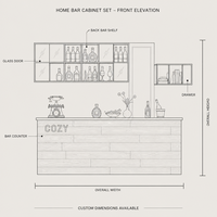 Armoire à vin moderne et écologique sur mesure avec éclairage LED et construction en bois massif pour l'ameublement de la maison