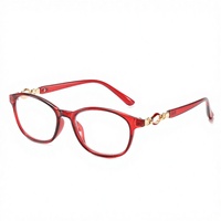 Lunettes de lecture classiques pour femmes, verres en polycarbonate, monture rouge, protection contre la lumière bleue, lunettes de presbytie, lunettes de lecture élégantes pour femmes