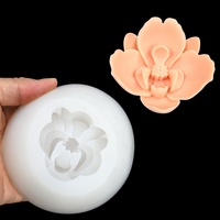 Moule en silicone 3D AK pour orchidées, bougies parfumées, savons faits main, fleurs d'iris, décoration de gâteaux, jasmin, glaces et chocolats