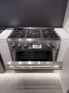 36 Pulgadas 5.5 Cu. (Cuartos de galón) Estufa de Gas Profesional de 6 Quemadores con Horno Eléctrico de Convección, Puerta de Vidrio de Acero Inoxidable, para el Hogar - Product Image 2