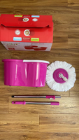 Mini Seau de Nettoyage de Sol avec Essoreuse, Balai Serpillère Microfibre Rotation 360 pour un Nettoyage Facile