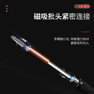 Cr-V Multi-Bit <b>Screwdriver</b> Set 20-40Pcs Industrial Grade Chrome Finish With Anti-Slip Handle For Repair Tools - Product Image 4