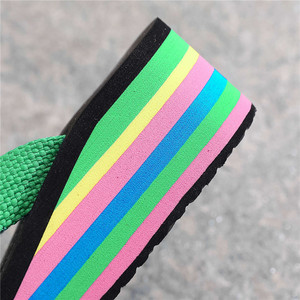 Logo personalizzato 6.5CM <span class=keywords><strong>da</strong></span> donna con plateau sandali con zeppa pigro e infradito - Product Image 5