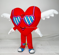 Costume gonflable rouge en forme de cœur pour adulte, 2 et 2,6 m, costume amusant pour Halloween, Saint-Valentin, fête de Noël