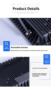 كشاف LED مقاوم للماء بدرجة حماية IP66 مع تغيير الألوان RGB للاستخدام الخارجي في المباني والجسور، إضاءة ساطعة بزاوية 180 درجة - Product Image 4