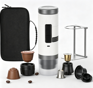 เครื่องชงกาแฟแคปซูลแบบพกพา 3-in-1 เครื่องทำเอสเพรสโซแบบพกพาสำหรับเดินทาง ดีไซน์ทันสมัย คุณภาพสูง พร้อมกระเป๋า - Product Image 1