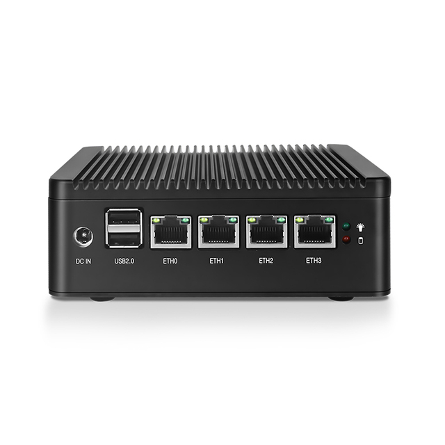 Intel J4125 Barebone System Firewall Router 4 Lan Port Soft Router DDR4 Fanless MINI PC Pfsense Appliance