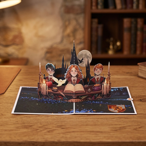 château magique, thème sorcier, école fantastique, carte <span class=keywords><strong>pop</strong></span>-up - Product Image 3
