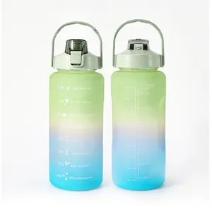 New Design Two Injection Colors Plastic Sports Water Bottle with Handle