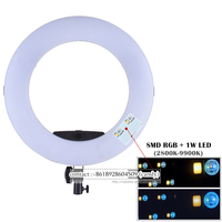 Yidoblo lampu cincin LED 18 ", FC-480 berubah warna kontrol aplikasi RBG, warna cahaya 48w untuk Makeup