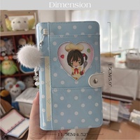 Carnet à feuilles mobiles A6 Hongbo rétro à pois rouges, mignon, portable, pour étudiants, notes et journal intime